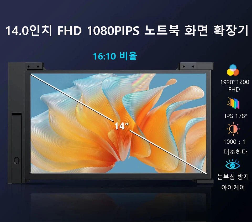 デュアルモニター 14.1インチ 1200P FHD モバイルモニター Amazon.co