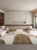 Modern Minimalist Geometric Pattern Large Area Living Room Carpets Beige Brown Bedroom Carpet Super Non-slip Creative Art Rug IG 3