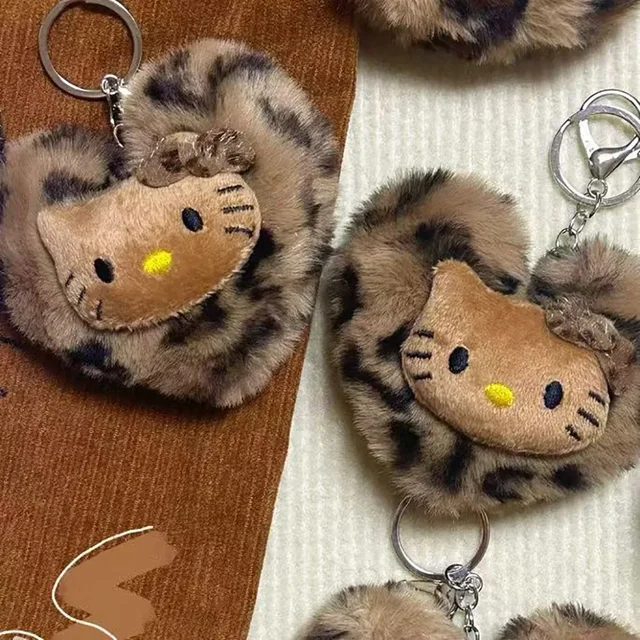 Pendentif poupée léopard rétro, jouet animé Kawaii, accessoires de sac de mode, cadeaux de noël 1
