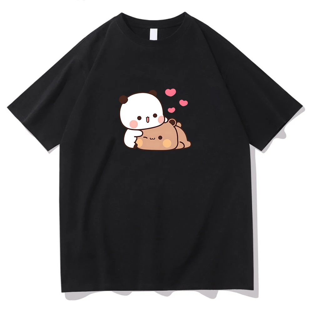 Panda Bear Bubu E Dudu The White Touch Brown One T-Shirt Donna Fashion Harajuku Magliette O-Collo 100% Cotone Manica Corta Top