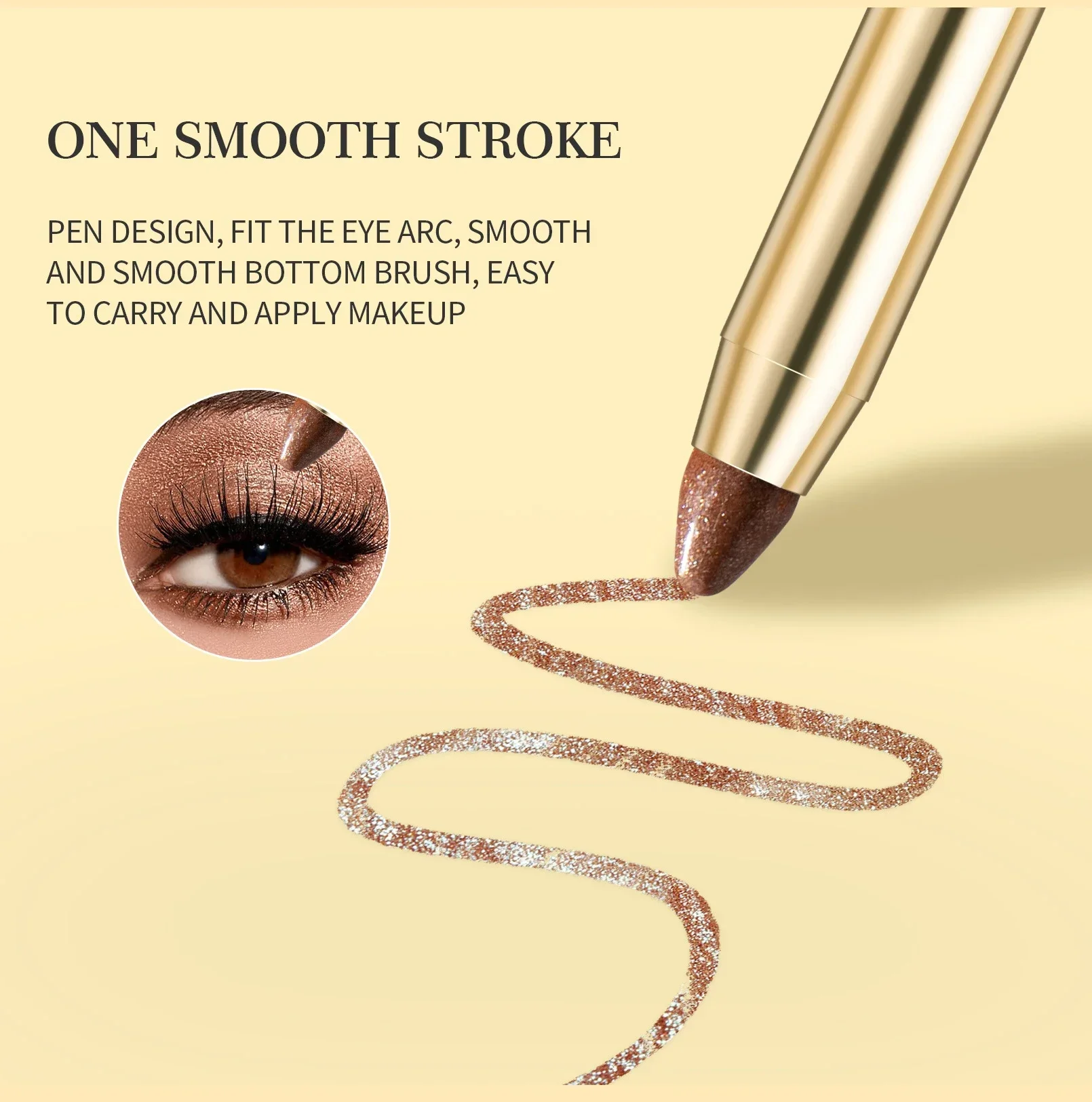 Double-Ended Eyeshadow Stick 6 Colors Waterproof Long-Lasting Matte Glitter Contour Highlight Certified Unisex