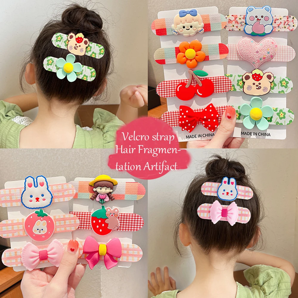 Hair Bow Clip Velcro Barrettes For Babies 2/3/4pcs Children's Hair