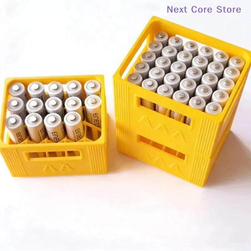 1Pcs 3D 인쇄된 AAA/AA 배터리 보관 상자 30/20 칸 홈 장 대용량 내구성 플라스틱 주최자