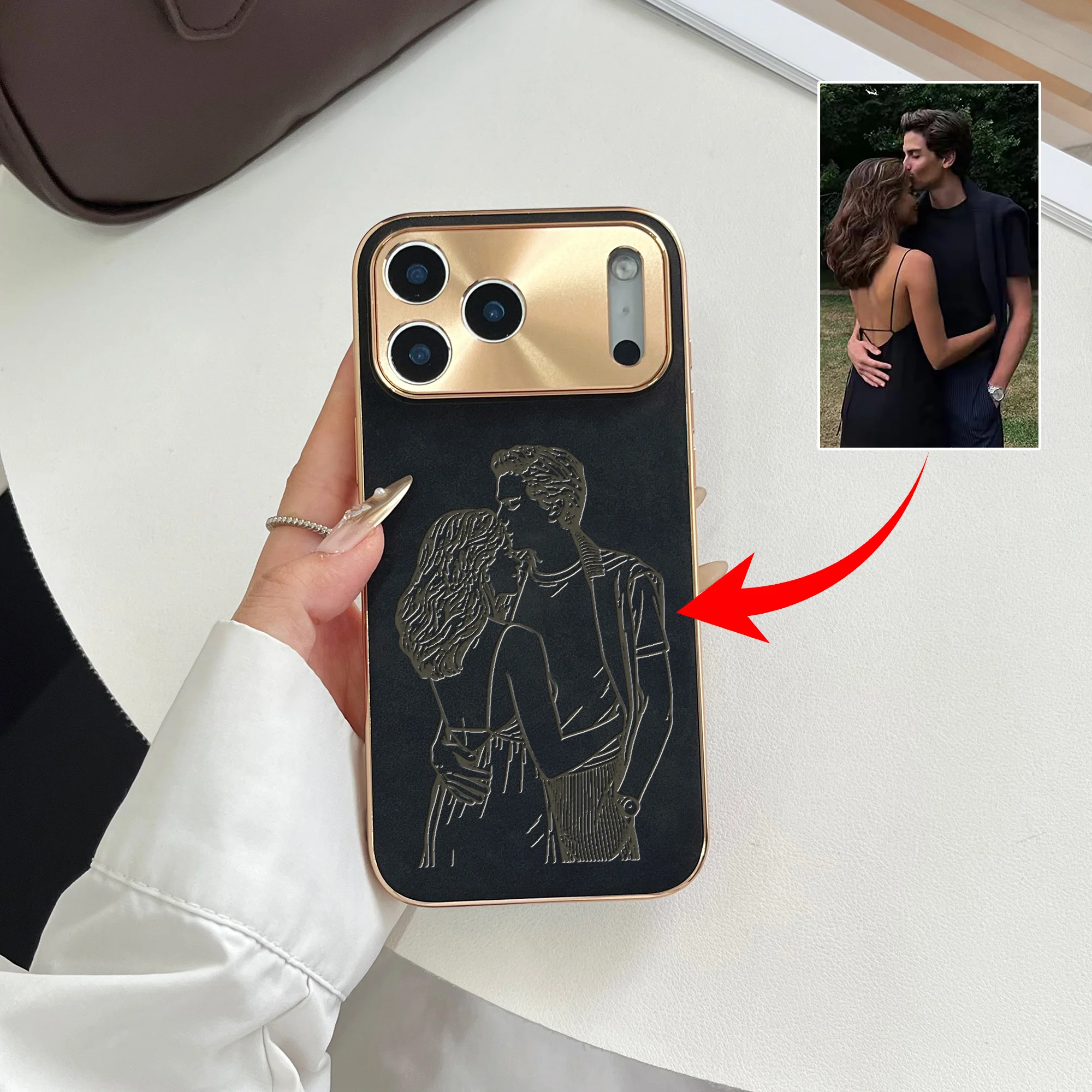 Personalized Custom Hand Drawn Lines EtcImage Design Plating Phone Case