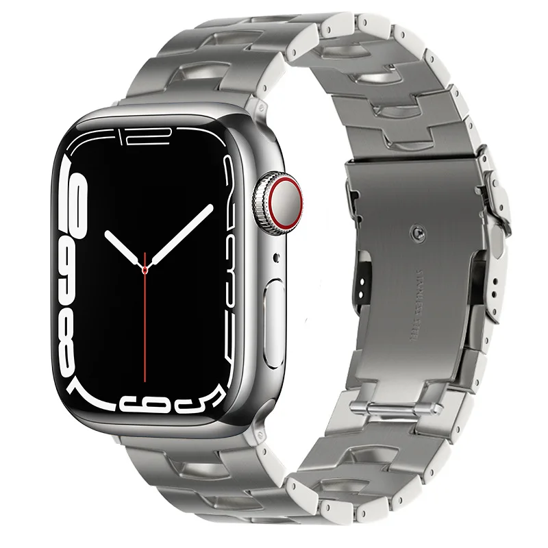 

Oracle Titanium Strap For Apple Watch Ultra 9 8 7 6 5 4 SE Metal Light Bracelet Belt iWatch 49mm 45mm 41mm 44mm 40mm 42mm Band