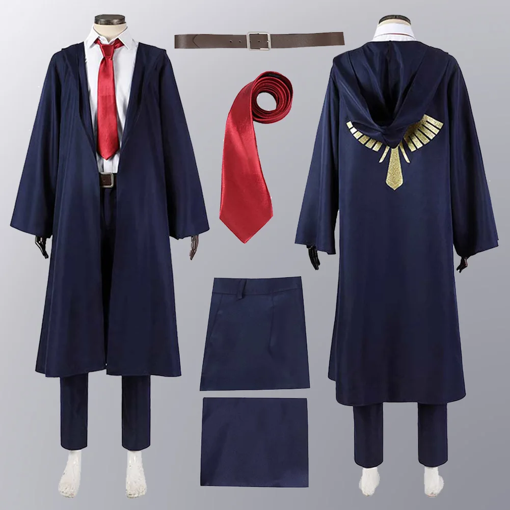 

Men Mashle Cosplay Fantasy Costume Anime Mashle Magic And Muscles Roleplay Outfits Neck Tie Cloak Male Disguise Halloween Suit
