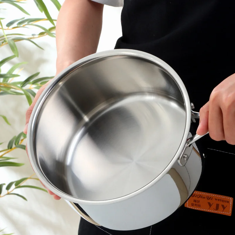 

Soup Pot Stainless Steel Milk Pot Household Cookware Kitchen Utensils Japanese Non-Stick Pot Instant Noodles Small Hot Pot