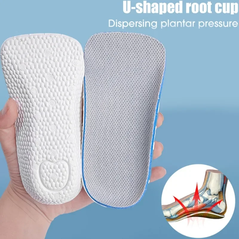Arch Support Insole U-shaped Heel Cup Protection Shoe Pad Breathable Height Increasing Insoles Shock Absorption Shoe Cushion