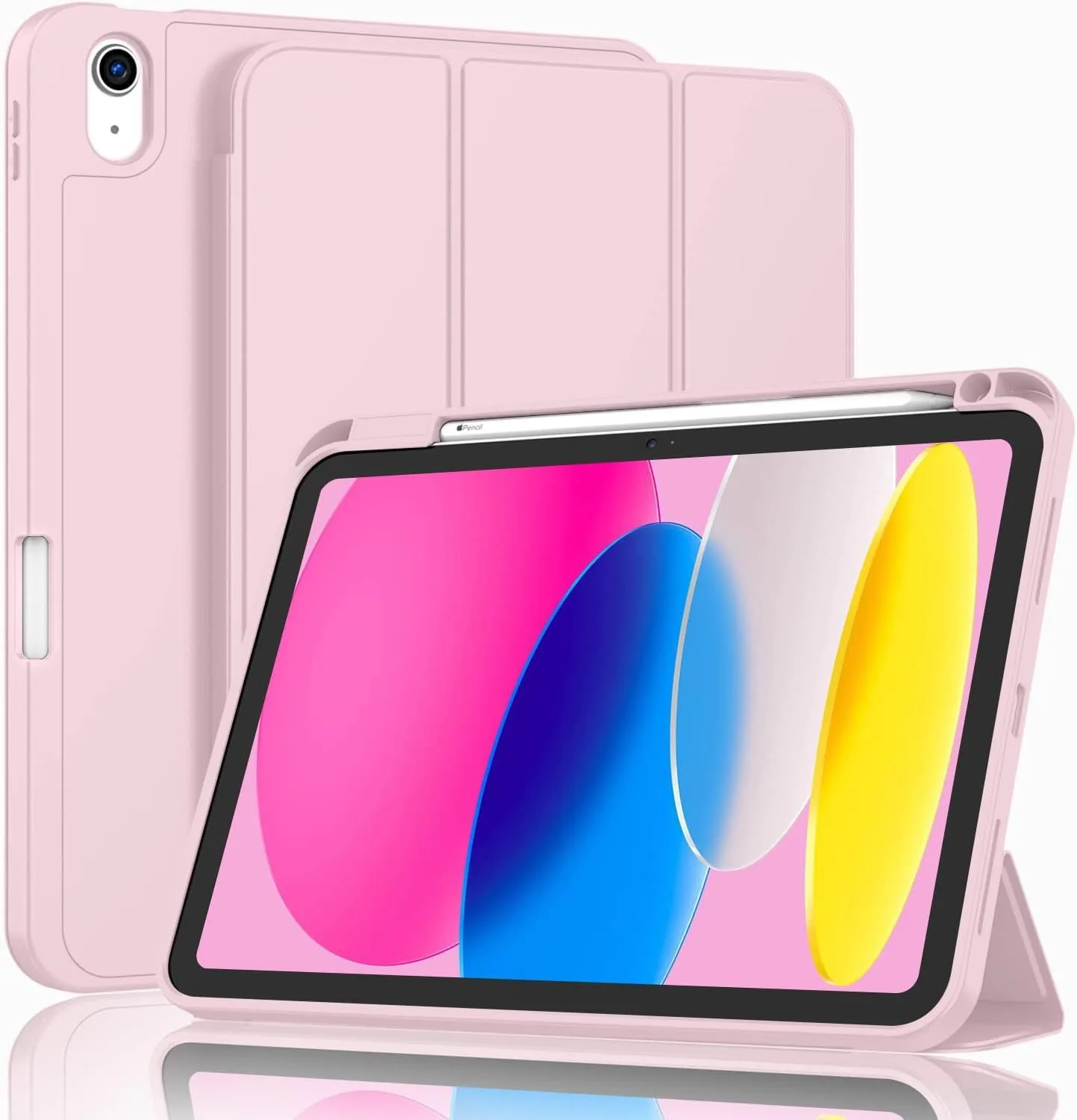 Magnetic Smart Tablet Cover with Pencil Holder and Auto Wake & Sleep Function