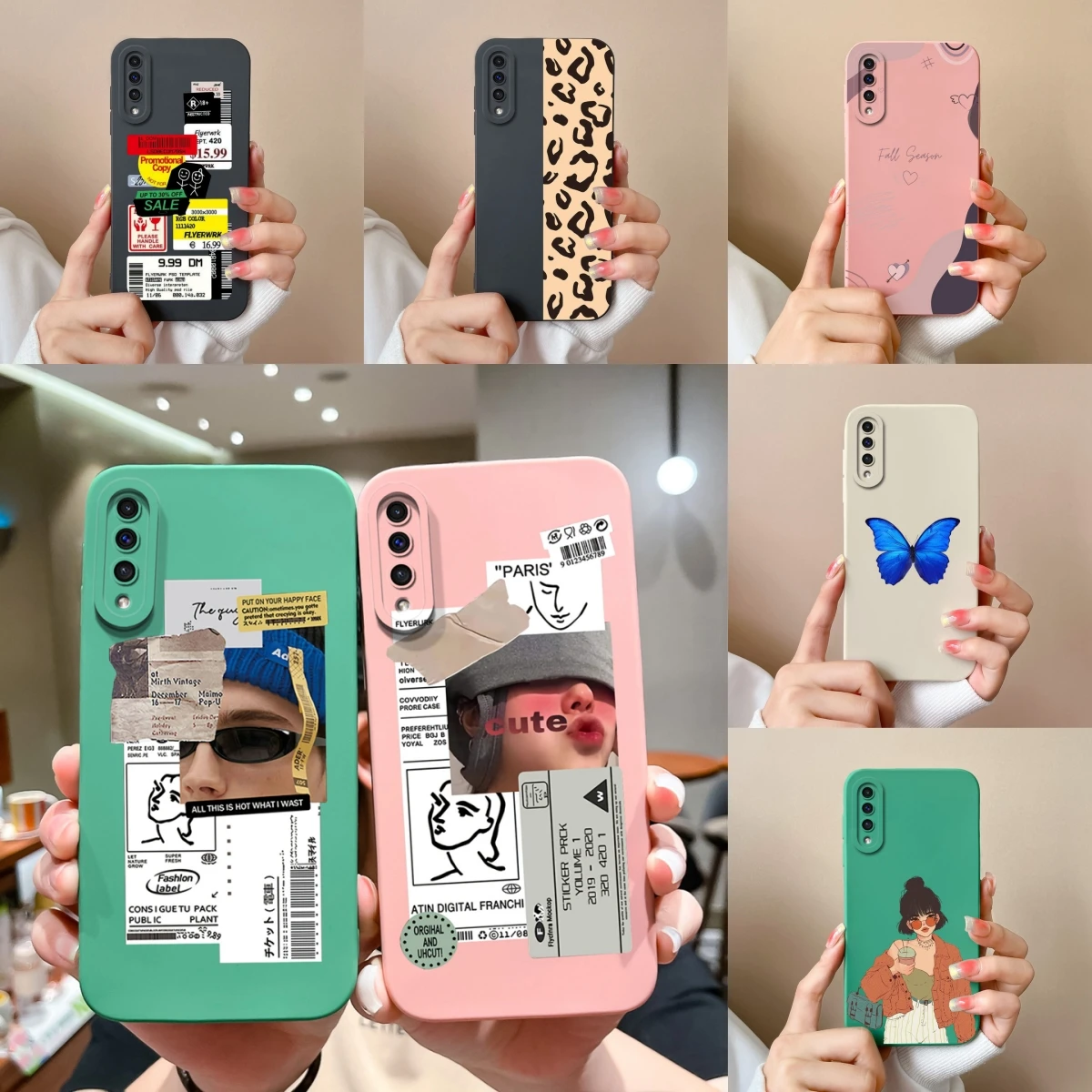 Custodia Per Samsung Galaxy A50 A50S A51 M40S Fashion Label Simplicity Bumper Per Samsung A50 A50S A 51 M40S Custodia Protettiva Per Fotocamera