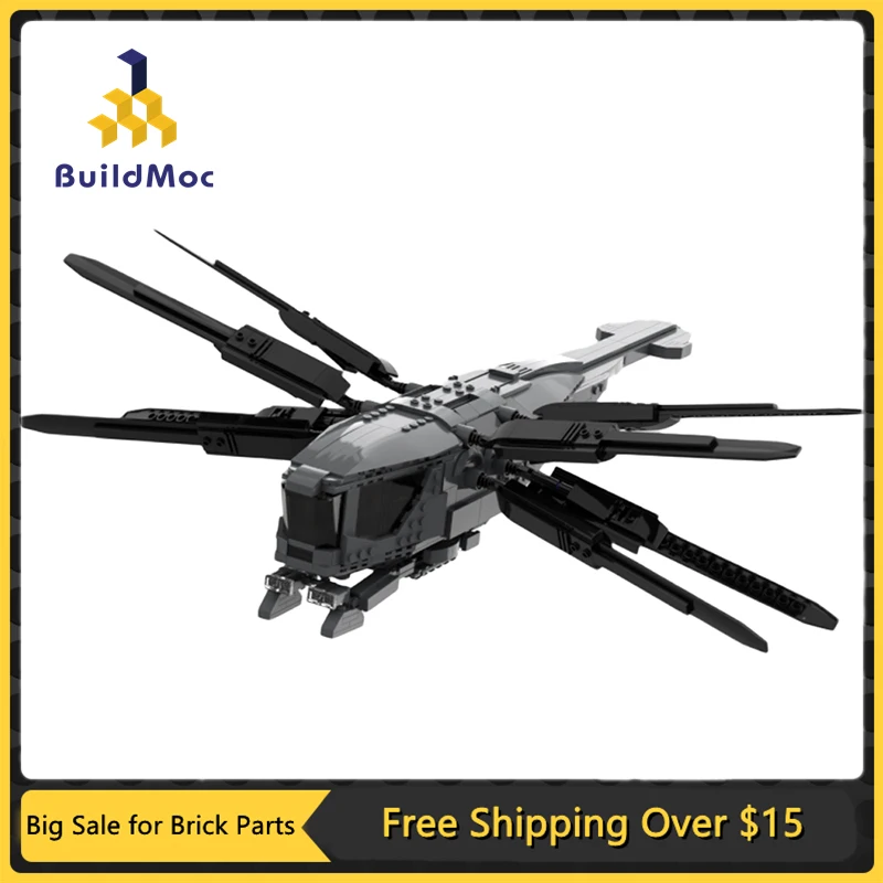 

MOC Dune-Atreides Ornithopter Building Blocks Kit Dragonfly Plane Arrakis Planet Thopters Aircraft Brick Model Kid Brain Toy