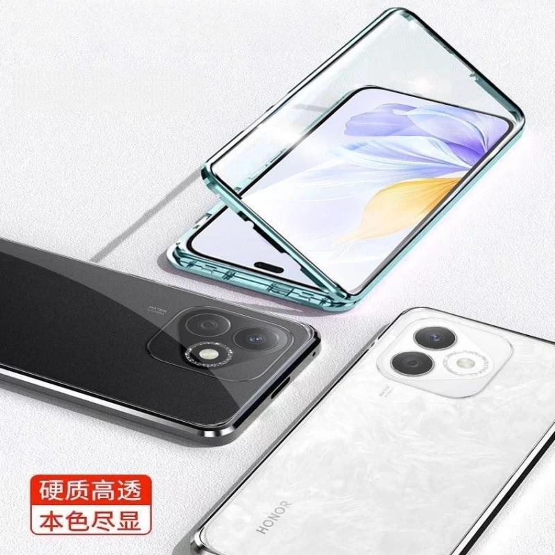 360 Full Case with Double-Sided Magnetic Adsorption and Tempered Glass Protection