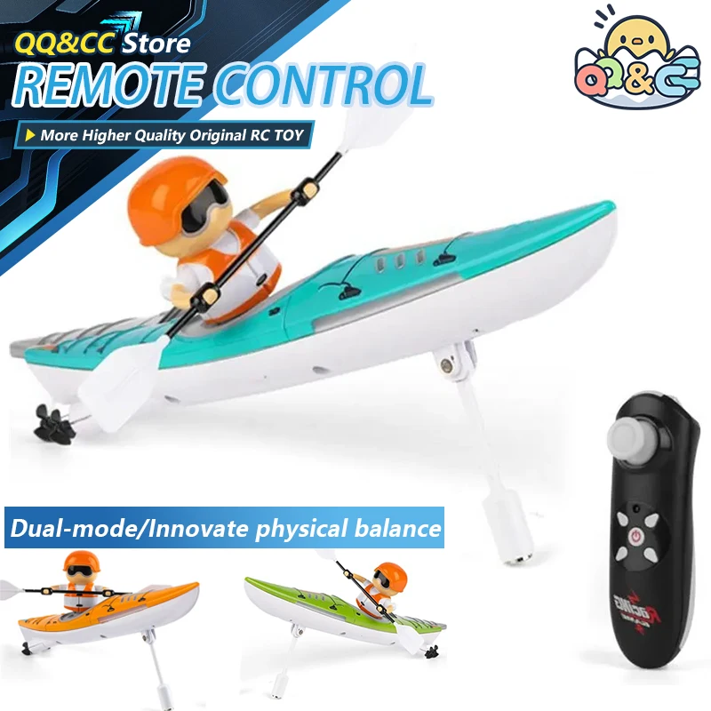 RC Boat Paddling Kayak Racing Remote Control Speedboat Water Battle Ship Game Summer Outdoor Children's Toys for Kids Boys Gifts