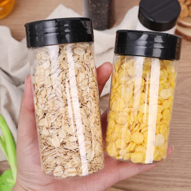 Pots d'assaisonnement transparents réutilisables, grandes bouteilles vides de stockage de condiments à épices, conteneurs de poudre de saison, boîte pour la cuisine, 24 à 1 pièces 2