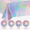 Aluminum Film Tablecloth Table Cover Kids Baby Shower Tablecloth Supplies for Wedding Party Banquet Decoration Iridescence Laser 1