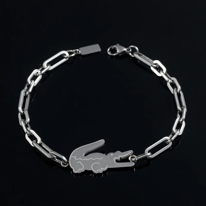 

Прямоугольный кулон из нержавеющей стали в стиле Панк Крокодил