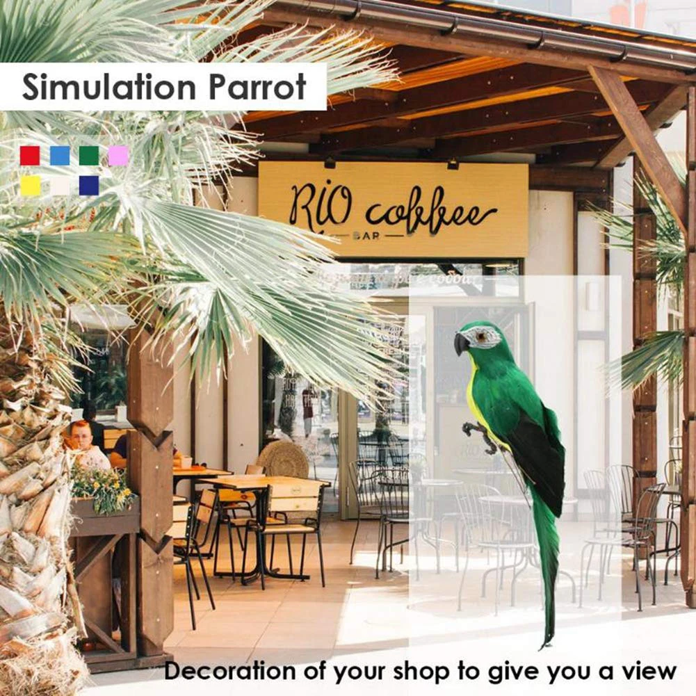 

Décor Simulation Parrot Foam Imitation Garden Lifelike 25cm Artificial Fake Feathered Bird Lawn Shoulder Pirate