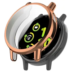 Flexible TPU Protective Case for Smart Watch - Durable Strap Cover and Bumper Shell Accessories (Planting Rose Gold)