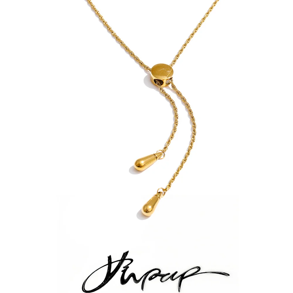Yhpup Necklace Adjustable Steel 66cm