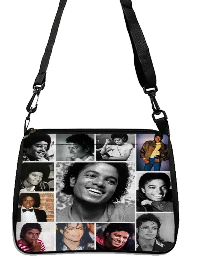 Michael Jackson Cute Cartoon Student Handbag, Large Capacity Shoulder Bag, Reusable For Daily Commuting 5.23