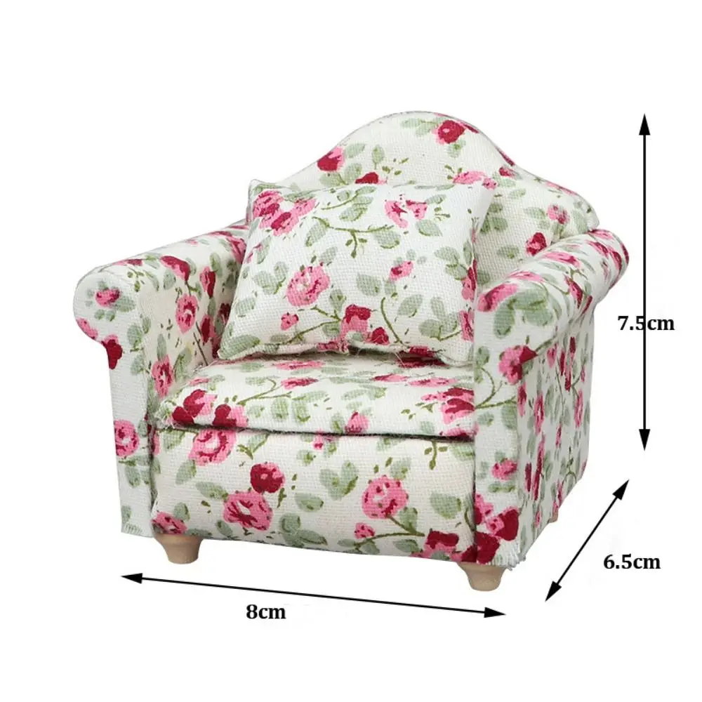 Mini 1:12 Dolls Sofa Pillows Set 8*6.5*7.5cm/13.5*6.4*7.2cm Multistyles Simulation Dollhouse Furniture Cute