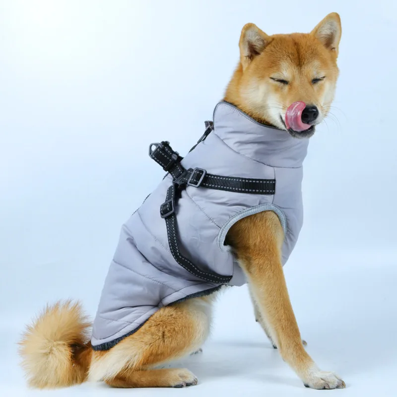 

Thickened Warm Jacket for Dogs, Western-style Down Jacket, Puppy Clothes, Christmas Gift, Snow Cotton Suit, Towing Dog, Winter