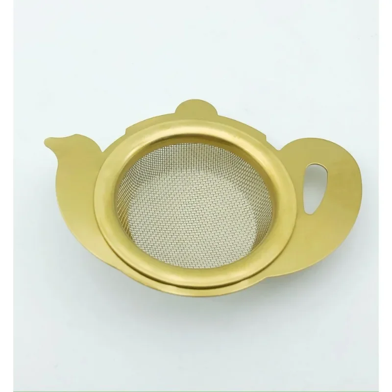 304 Stainless Steel Tea Infuser Anti-rust Convenient Double Winged Handles Loose Leaf Tea Strainers for Home Gold/Silver