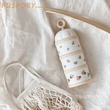 

Baby Food Storage Box Little Bear Milk Powder Cans Kid Home Portable Three-Layers Food Feeding Boxes Newborn Outing Food Can