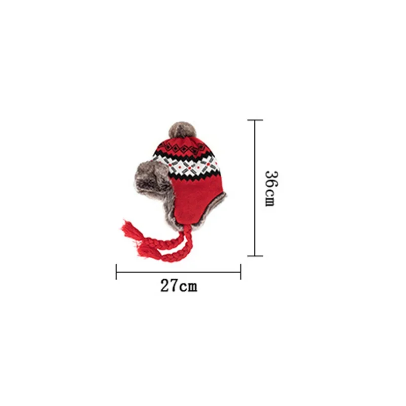 New Winter Hat Bomber Cap Hat Women Men Warm Snow With Fur Pompom Windproof Knitting Earflap Trapper Girl Outdoor Cap Gift