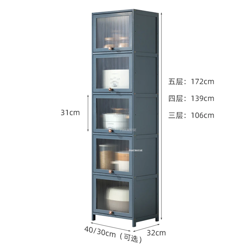 Modern Acrylic Kitchen Cabinets Home Crevice Locker Kitchen Furniture Minimalist Multi-layer Living Room Wine Storage Cabinet