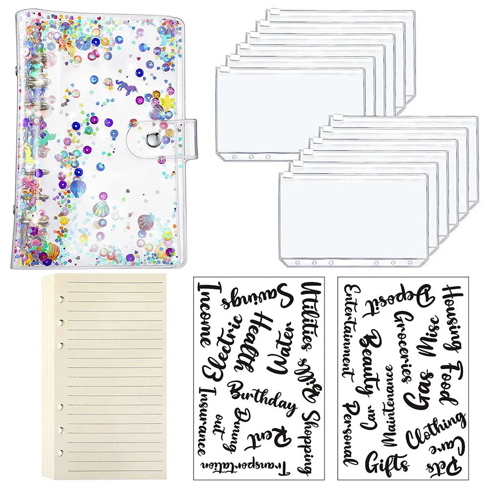 

A6 органайзер для ежедневников, органайзер для блокнотов из мягкого ПВХ, Обложка для блокнотов с 12 папками (красочный стиль)