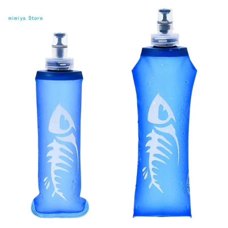 

pipi Running Sport Soft Water Bottle Folding TPU Soft Flask Water Bag for Sports Running Traveling Hiking Cycling