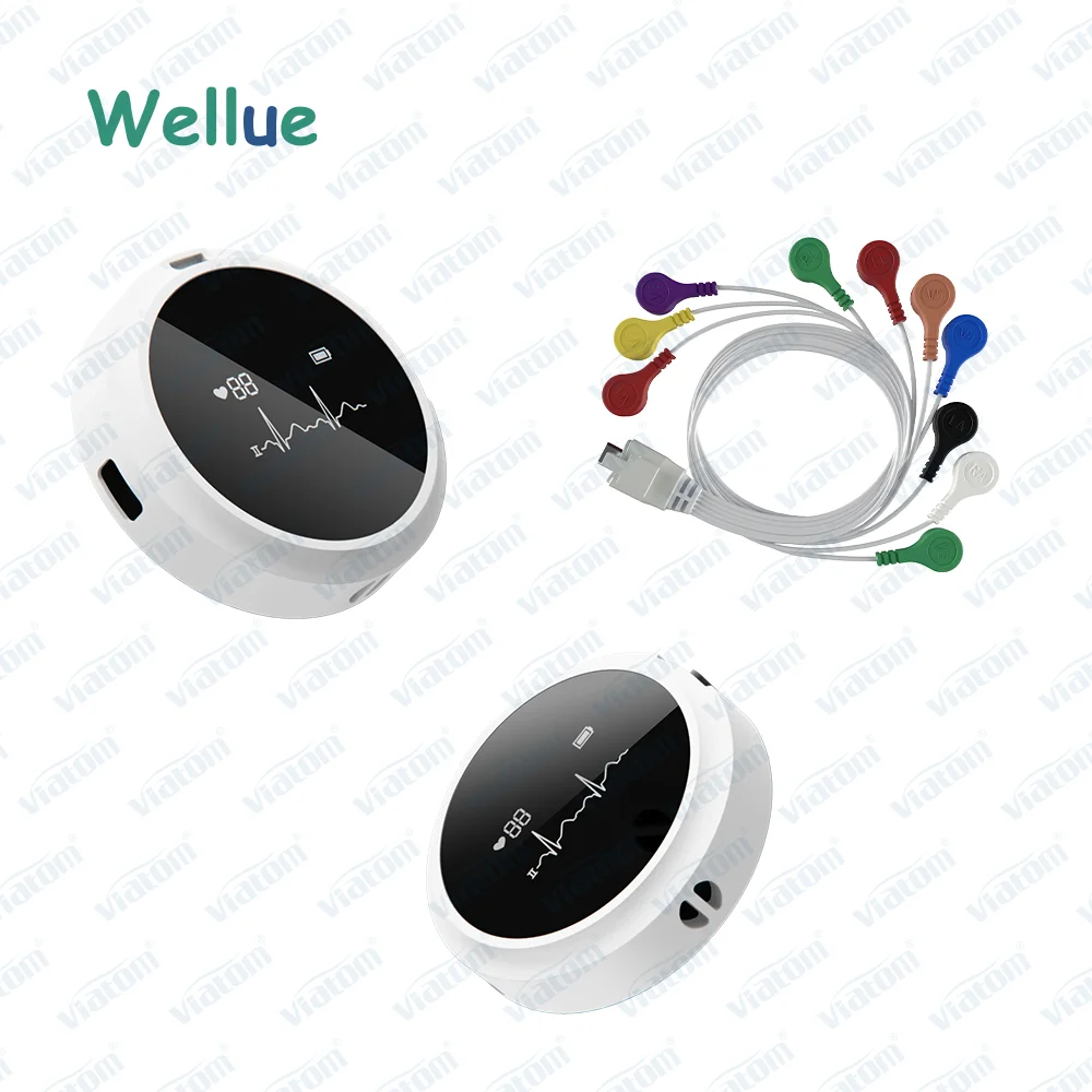 Viatom Lepod Pro 12 Lead Ecg Machine Handheld Ecg Wearable Portable Monitor Heart Rate Monitor