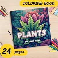 Plants Coloring Book Featuring Plants Flowers for Adults and Teens 24 Page Graffiti Painting Drawing Book Relieve Stress 1