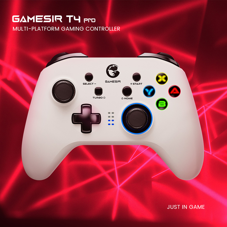  GameSir T4 Pro White Version Bluetooth Gaming Controller 2.4G Wireless Gamepad for Nintendo Switch PC Cellphone Cloud Games 