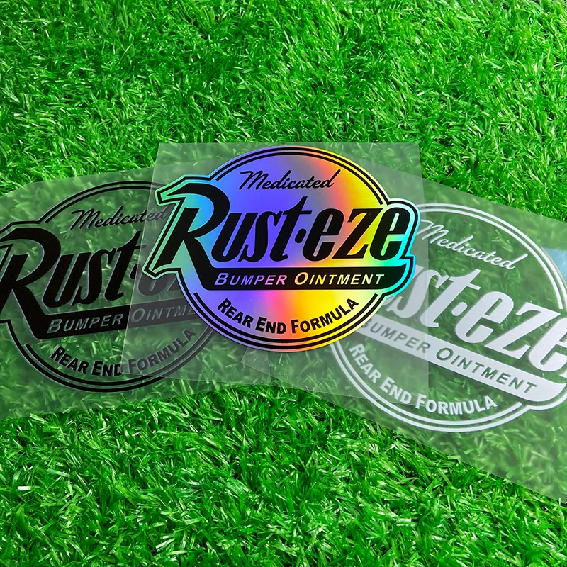 Rust Eze Medicated Scooter Stickers Waterproof Sunscreen DIY Motorcycle Fuel Tank Vinyl Decal Truck Car Window Bumper Decoration
