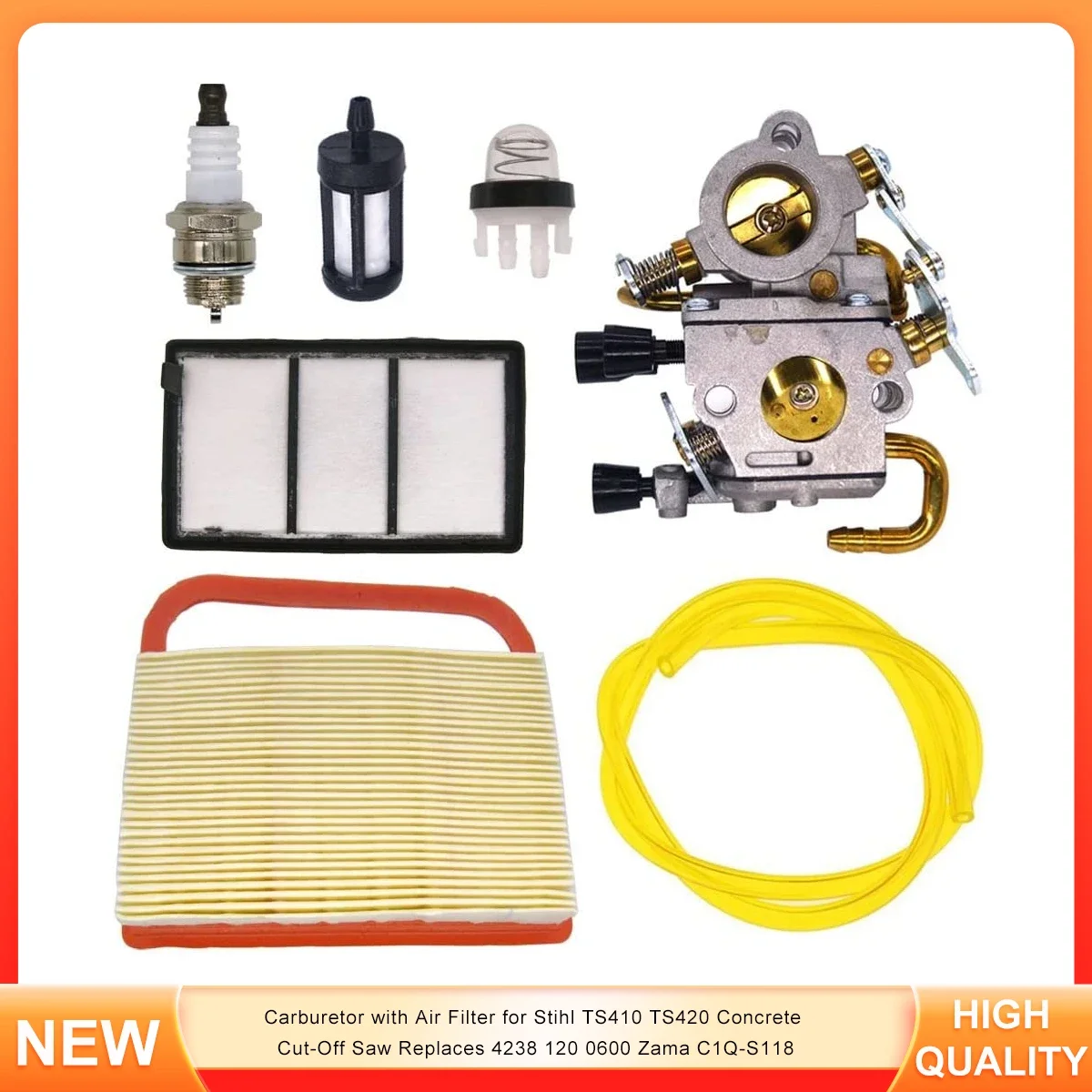 Carburatore Con Filtro Aria Per Stihl Ts410 Ts420 Sega Da Taglio Per Calcestruzzo Sostituisce 4238 120 0600 Zama C1Q-S118