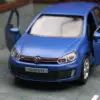 1/36 Volkswagen Golf GTI RMZ City Toy Car Diecast Miniature Model SUV Pull Back Doors Openable Educational Collection Gift Kid 5