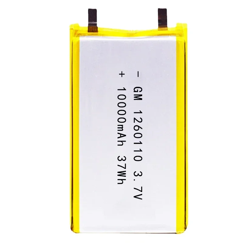 1260110 Batteria ricaricabile agli ioni di litio ai polimeri di 10000 mAH 3,7 V per batterie E-book da tavolo GPS POWER BANK - immagine 4