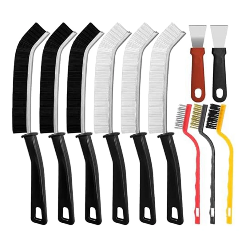 

Щетки для чистки углов, 11 шт., щетка для чистки с разрезом, как показано на рисунке, многофункциональная щетка для чистки плитки, ванной комнаты