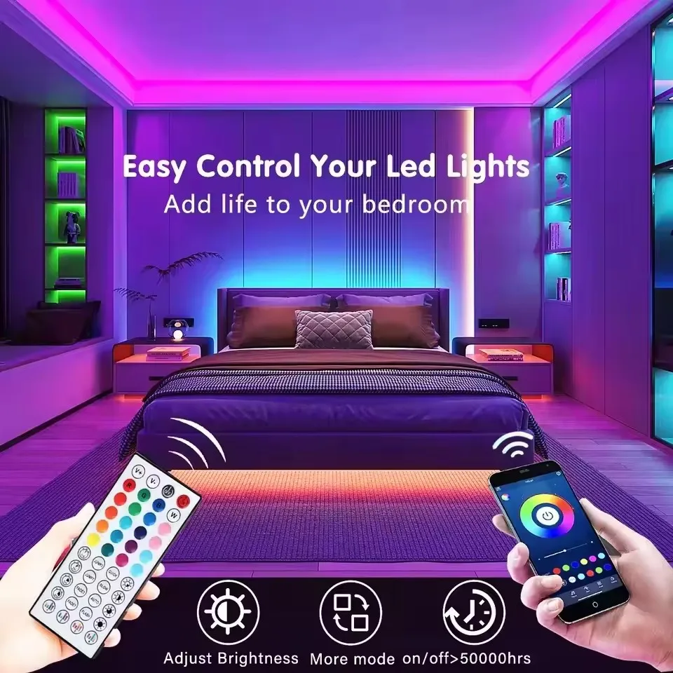 Vibrant Rhythm Sync Smart LED Strip Lights - Colorful Ambiance Lighting