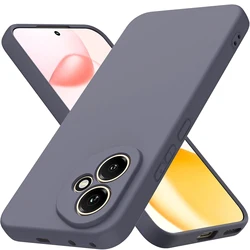 Luxury Original Liquid Silicone Soft Cover with Microfiber Interior - Honor 400 Pro (Gray)
