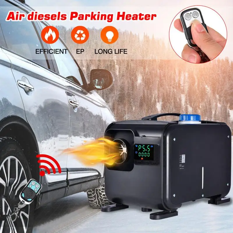 

1KW-8KW Car Heater Portable 12V All-in-one Diesel Air Heater Noise Reduction LCD Monitor Parking Warmer Machine For Car Heating