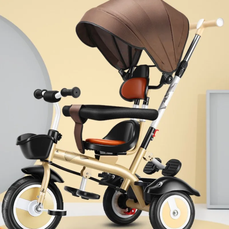 Children's Three-wheeled Bicycle Lightweight Baby Bike Small Children 1-3-5 2-6 Years Old Large Stroller