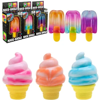 Cube By Schylling Sensory Squeeze Toy Ice Cream Color Squishy Stress Relief Fidget Toys Children Adults Collectable 1