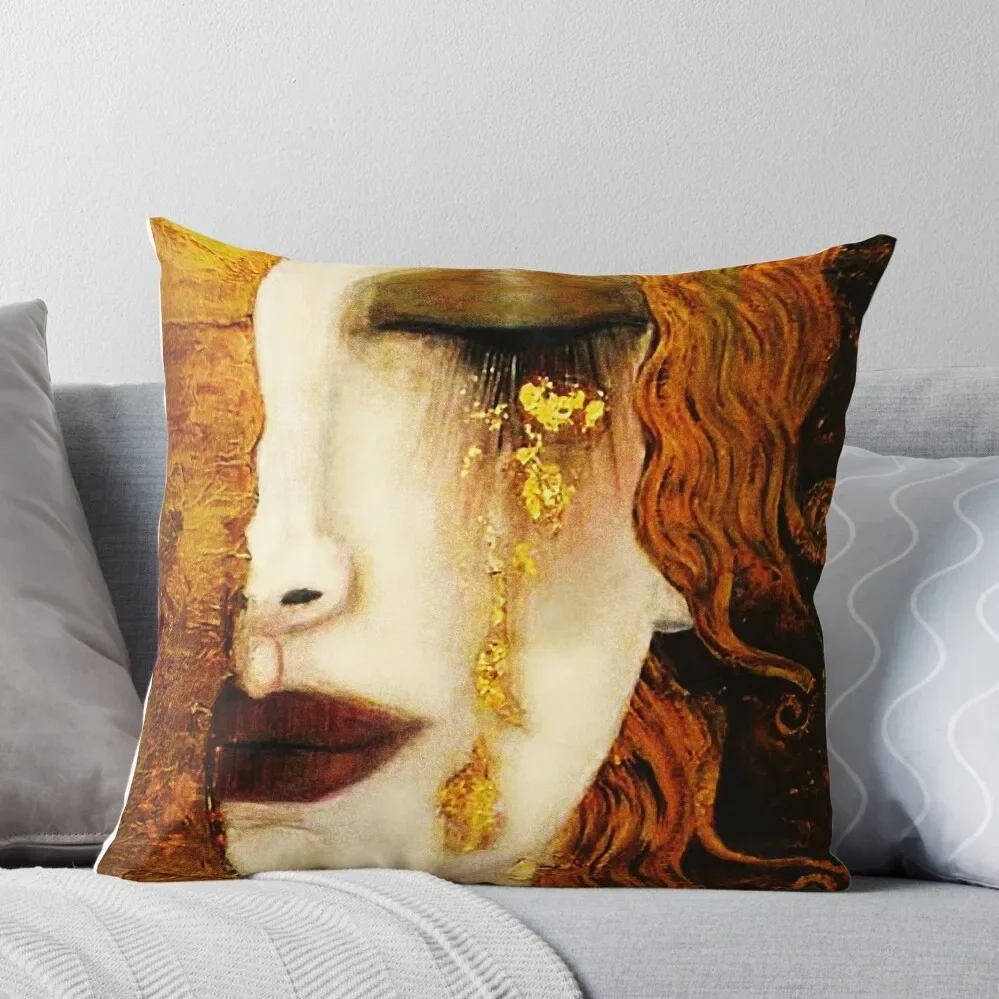 

Klimt Golden Tears Throw Pillow Anime covers for pillows autumn decoration