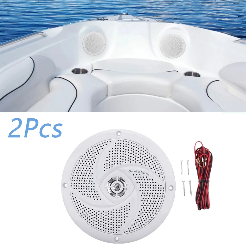 

2Pcs Yacht Waterproof Round Speaker System For Car RV Boat Sound Speaker Horn