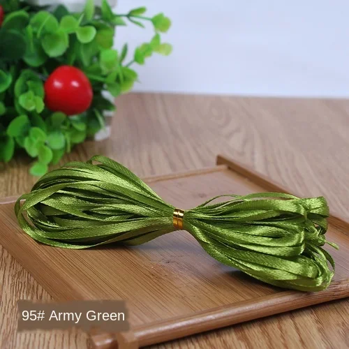 White Silk Satin Ribbon for Gift Wrapping and DIY Crafts - 1/8 (3mm), Ideal for Celebrations and Decorations
