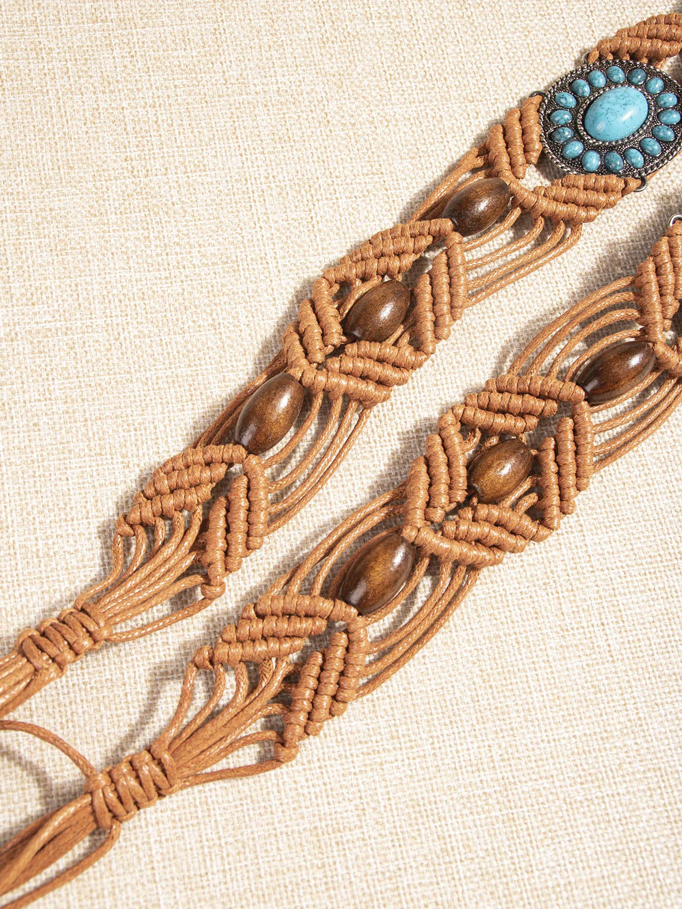 New Fashion Women's Bohemian Style Woven Rope Women Belts Boho Wax Coconut Beads Fashion Female Waistbelt Feminine Waistband