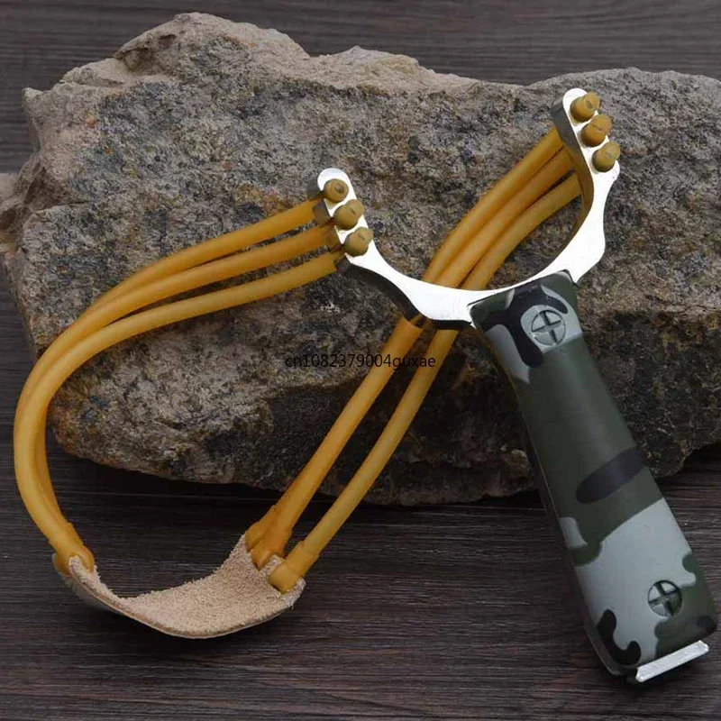 2 Styles of Card Ball Powerful Metal Slingshot Outdoor Hunting and Shooting Slingshots with Elastic Band Hunting Acessories metal slingshot